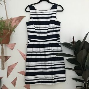 A-line striped dress